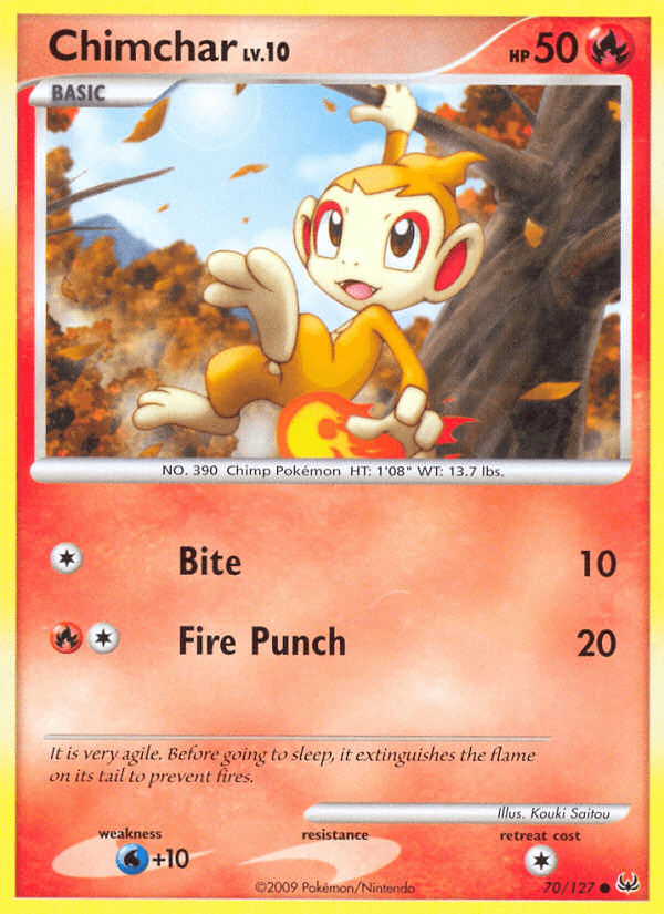 Chimchar — Platinum Pokémon TCG card by Kouki Saitou