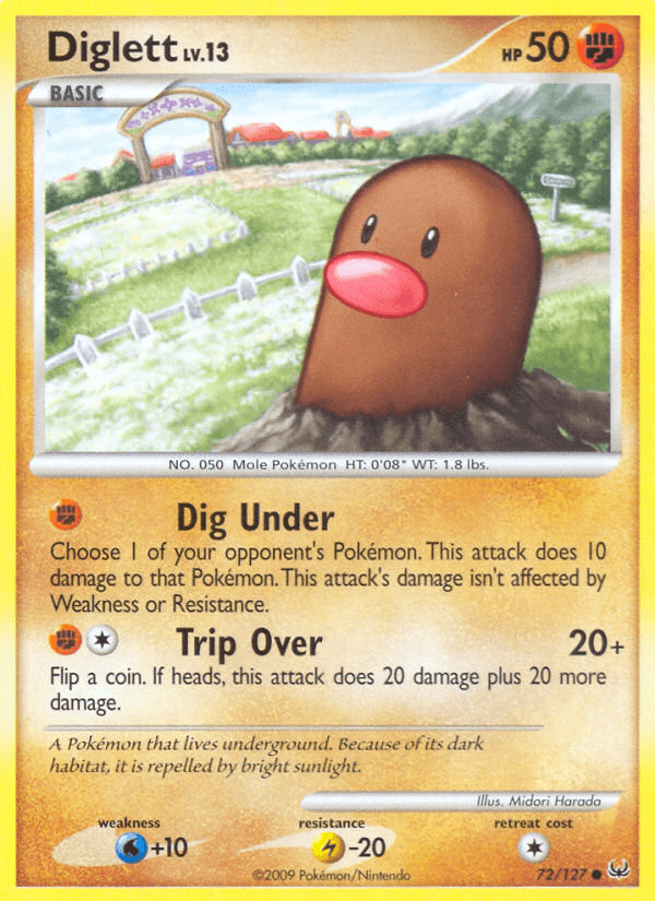 Diglett — Platinum Pokémon TCG card by Midori Harada