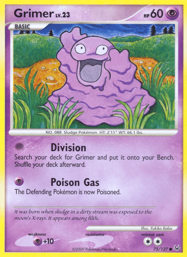Grimer — Platinum Pokémon TCG card by Yukiko Baba