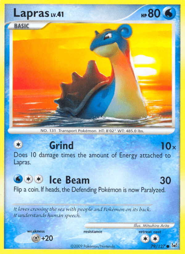 Lapras — Platinum Pokémon TCG card by Mitsuhiro Arita