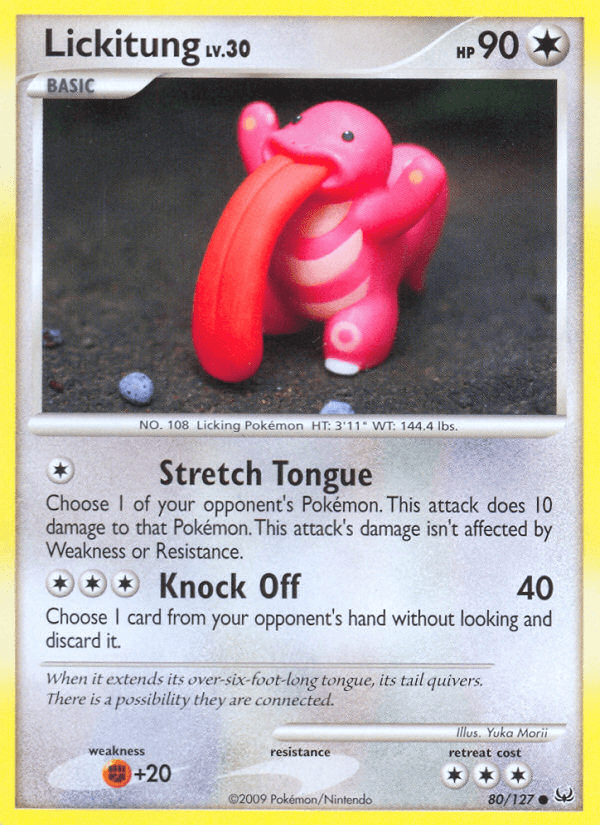 Lickitung — Platinum Pokémon TCG card by Yuka Morii