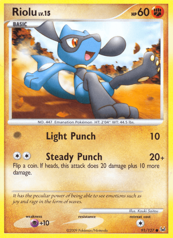 Riolu — Platinum Pokémon TCG card by Kouki Saitou