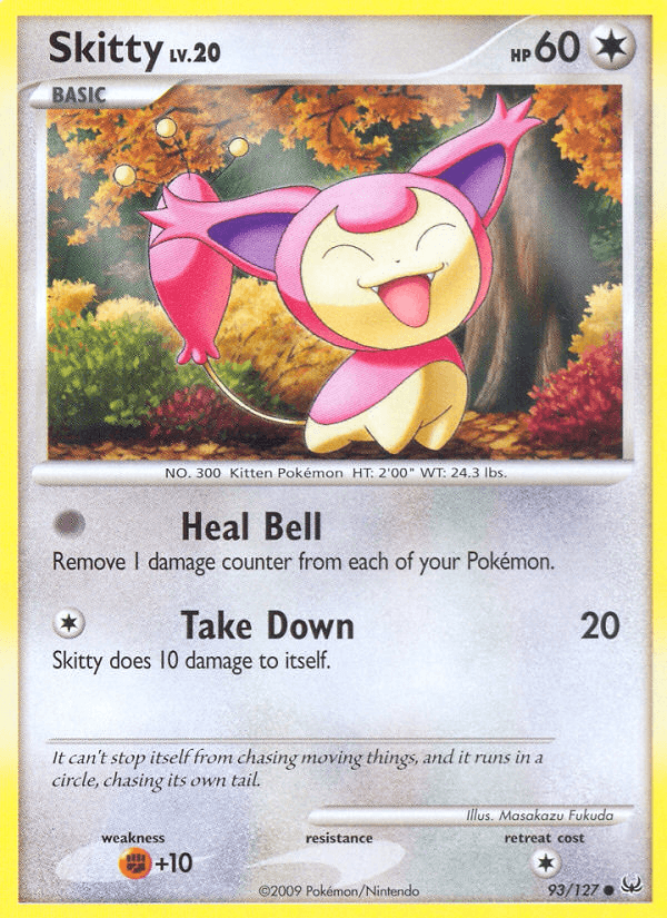Skitty — Platinum Pokémon TCG card by Masakazu Fukuda