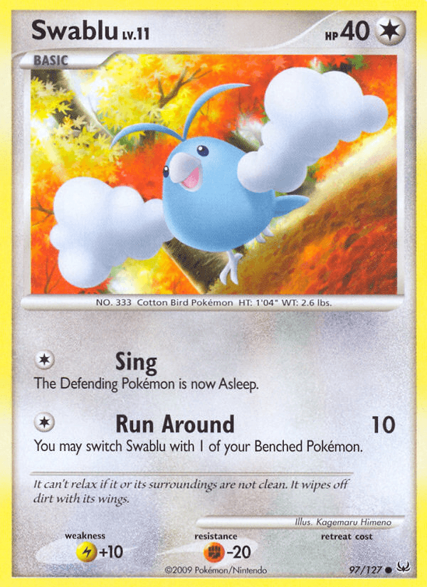 Swablu — Platinum Pokémon TCG card by Kagemaru Himeno