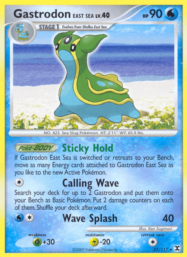 Gastrodon East Sea — Rising Rivals Pokémon TCG card by Ken Sugimori