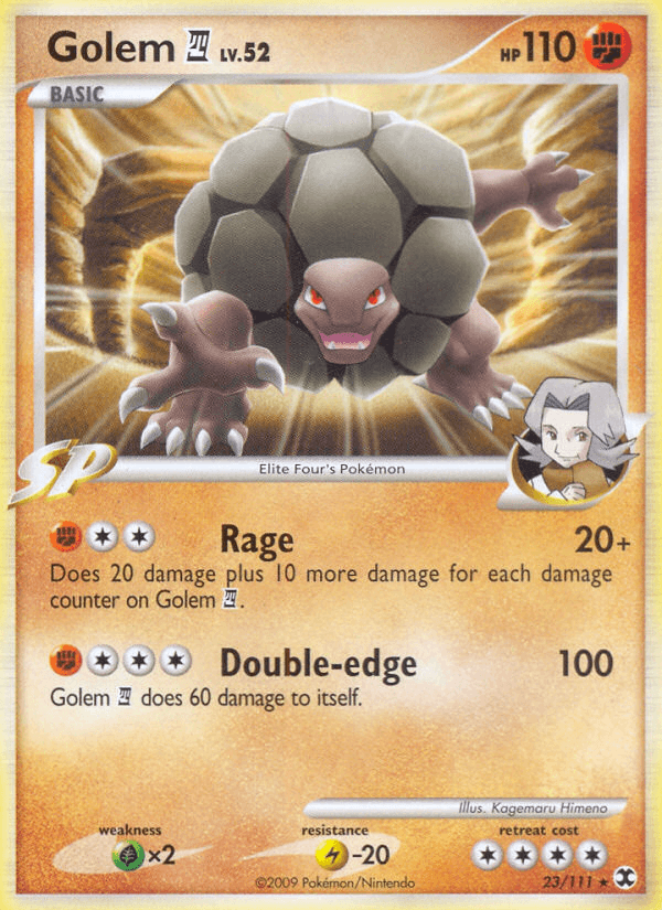 Golem E4 — Rising Rivals Pokémon TCG card by Kagemaru Himeno