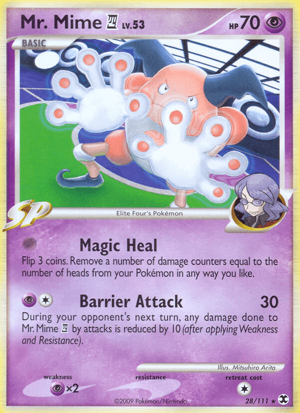 Mr. Mime E4 — Rising Rivals Pokémon TCG card by Mitsuhiro Arita