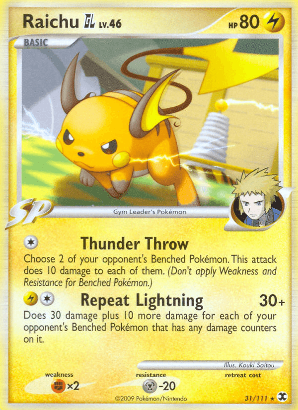 Raichu GL — Rising Rivals Pokémon TCG card by Kouki Saitou
