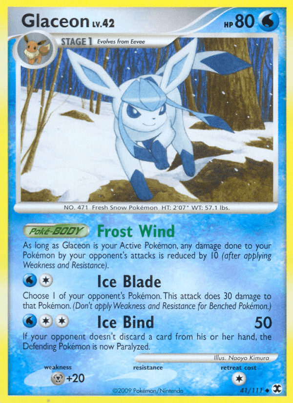Glaceon — Rising Rivals Pokémon TCG card by Naoyo Kimura