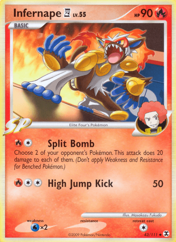 Infernape E4 — Rising Rivals Pokémon TCG card by Masakazu Fukuda
