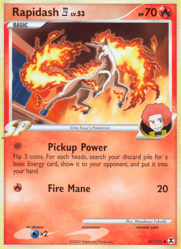 Rapidash E4 — Rising Rivals Pokémon TCG card by Masakazu Fukuda