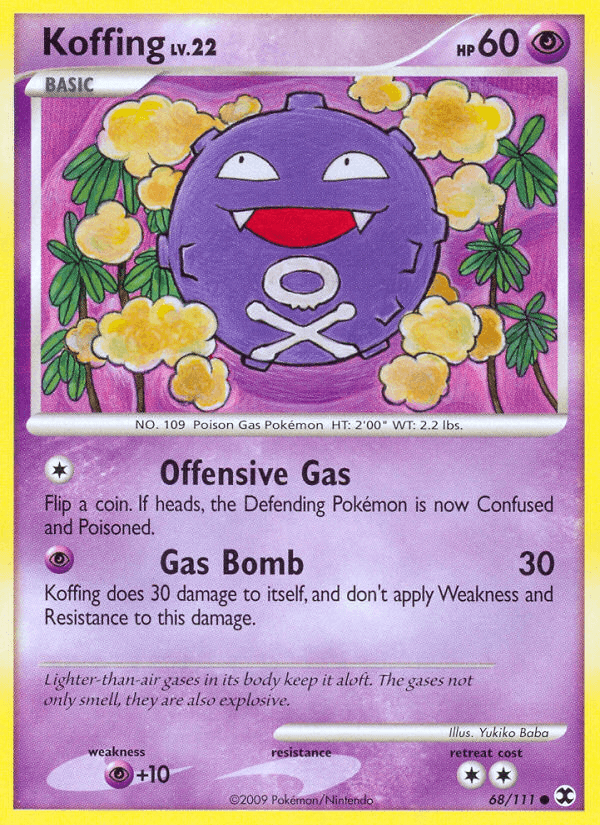 Koffing — Rising Rivals Pokémon TCG card by Yukiko Baba