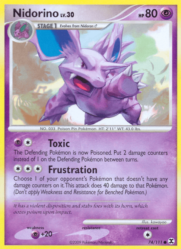 Nidorino — Rising Rivals Pokémon TCG card by kawayoo