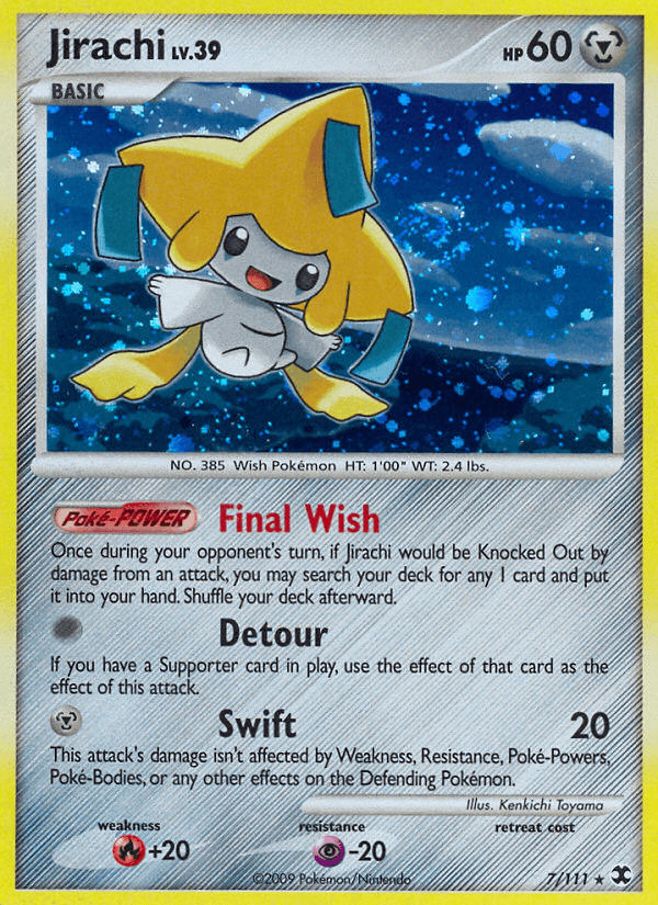 Jirachi — Rising Rivals Pokémon TCG card by Kenkichi Toyama
