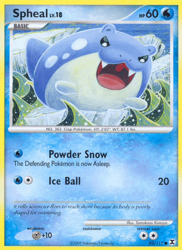 Spheal — Rising Rivals Pokémon TCG card by Tomokazu Komiya