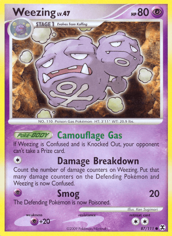 Weezing — Rising Rivals Pokémon TCG card by Ken Sugimori