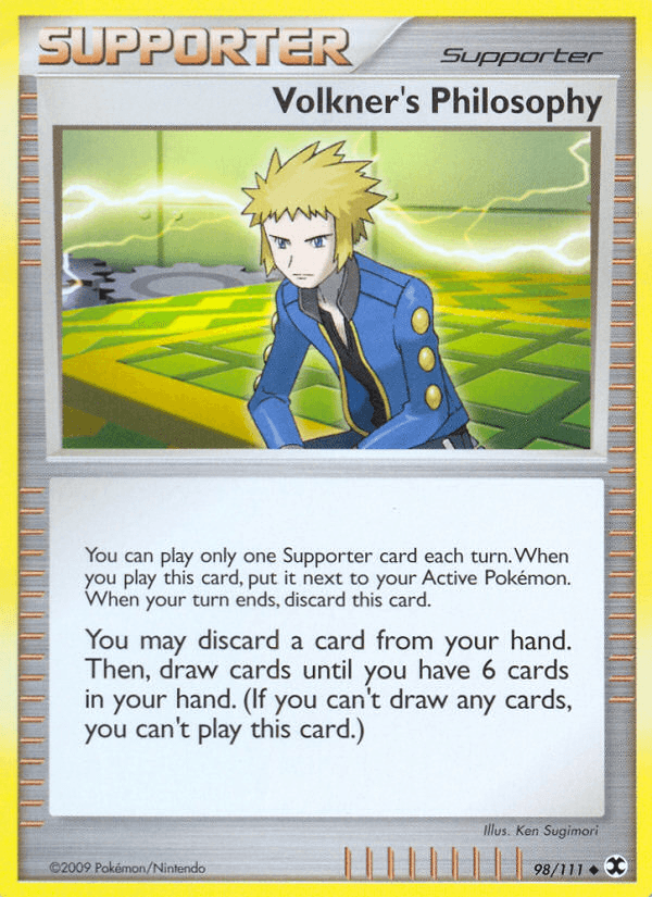 Volkner's Philosophy — Rising Rivals Pokémon TCG card by Ken Sugimori