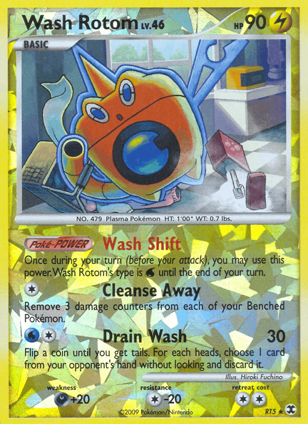 Wash Rotom — Rising Rivals Pokémon TCG card by Hiroki Fuchino