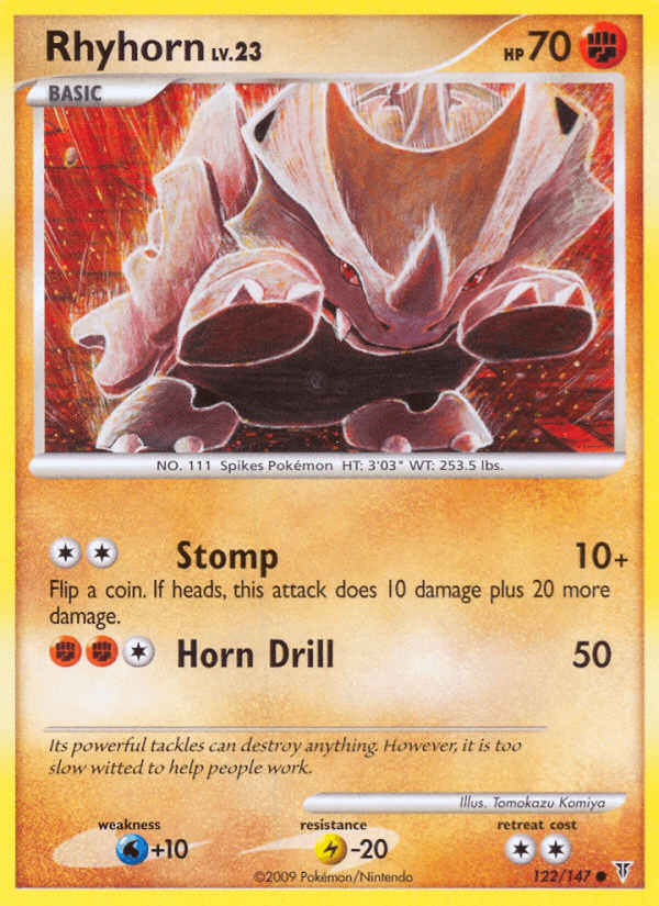 Rhyhorn — Supreme Victors Pokémon TCG card by Tomokazu Komiya