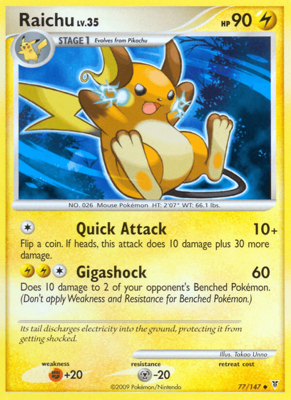 Raichu — Supreme Victors Pokémon TCG card by Takao Unno