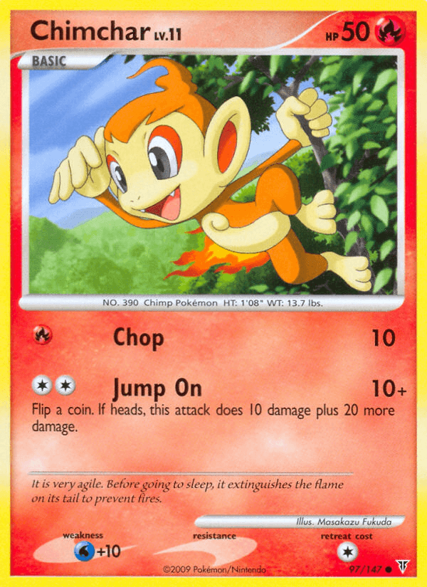 Chimchar — Supreme Victors Pokémon TCG card by Masakazu Fukuda