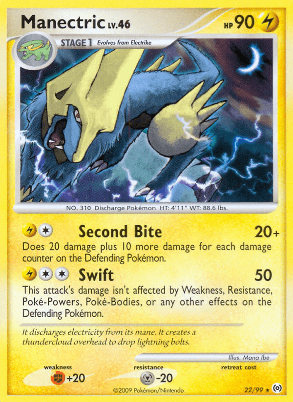 Manectric (22) — XY Trainer Kit: Pikachu Libre & Suicune Pokémon TCG card by Hitoshi Ariga