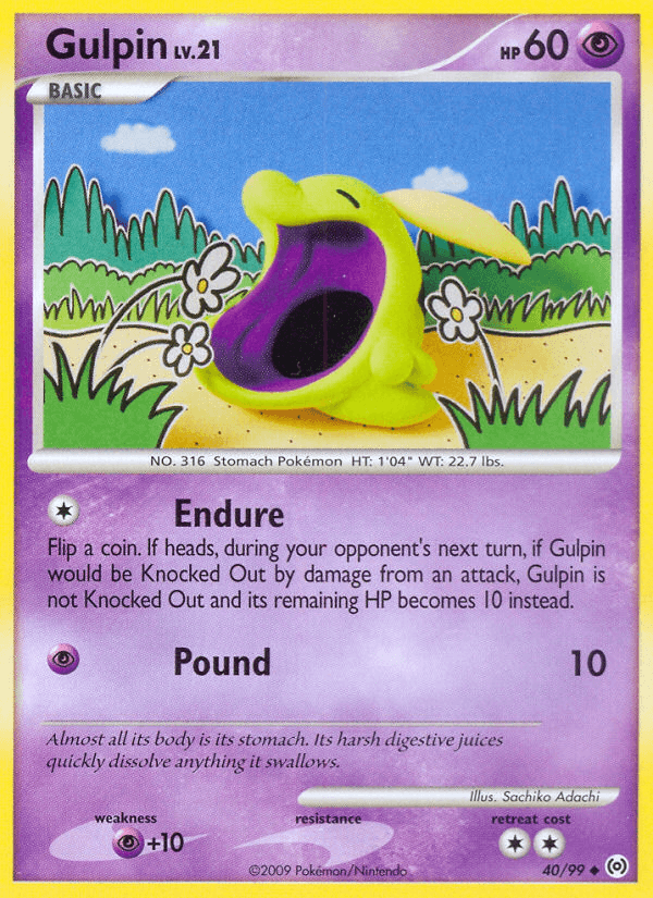 Gulpin (40) — Arceus Pokémon TCG card by Sachiko Adachi