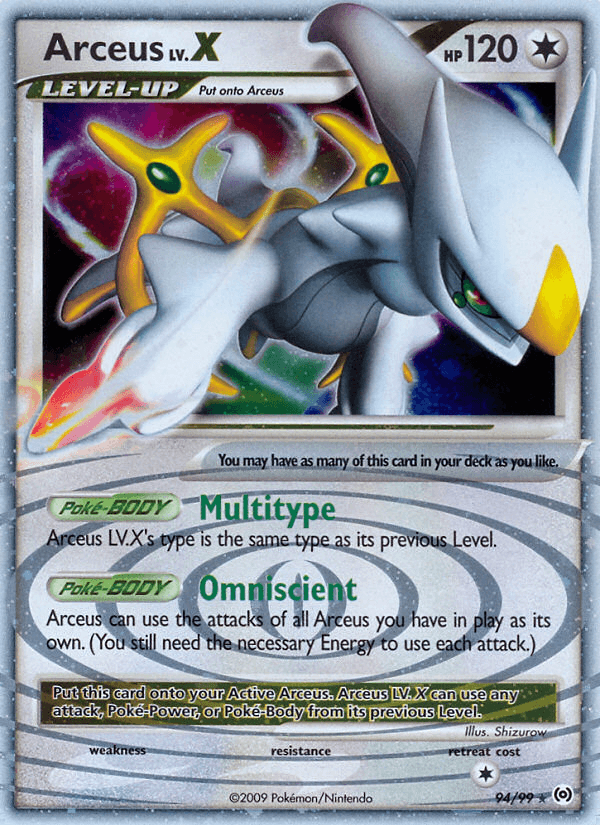 Arceus Lv.X (94) — Arceus Pokémon TCG card by Shin'iro