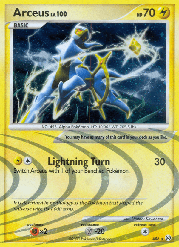 Arceus (AR6) — Arceus Pokémon TCG card by Wataru Kawahara