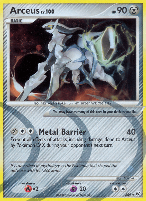 Arceus (AR9) — Arceus Pokémon TCG card by TOKYA