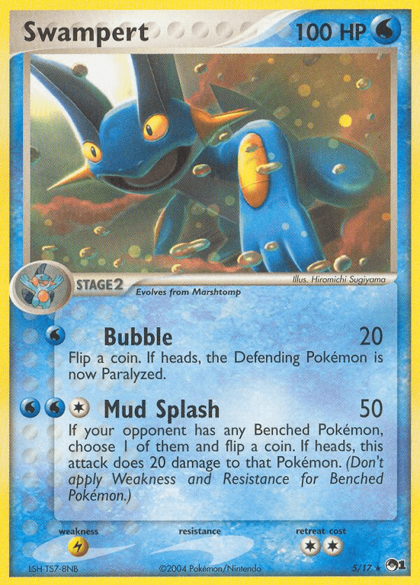 Swampert — POP Series 1 Pokémon TCG card by Hiromichi Sugiyama