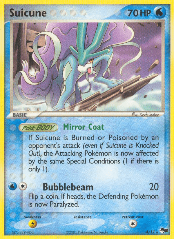 Suicune — POP Series 2 Pokémon TCG card by Kouki Saitou