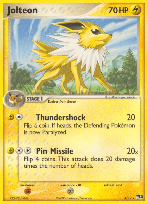 Jolteon — POP Series 3 Pokémon TCG card by Masakazu Fukuda