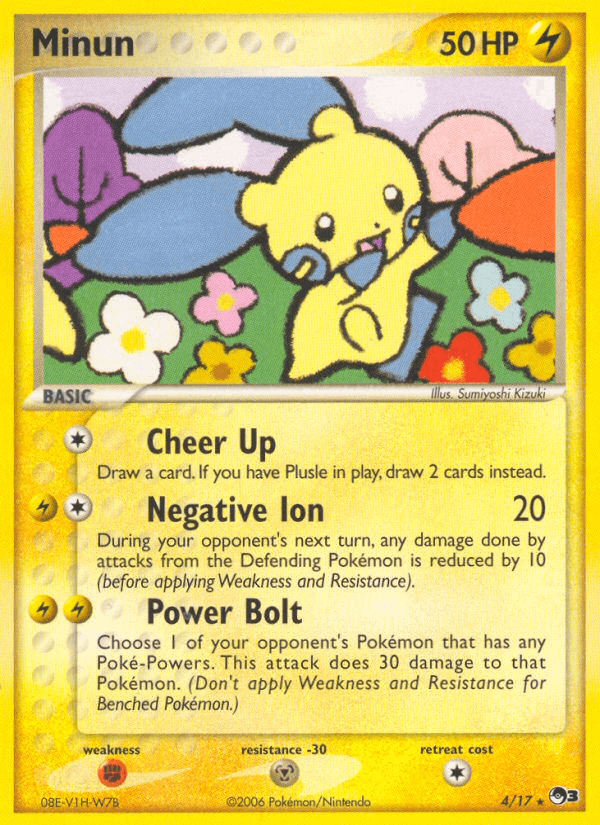 Minun — POP Series 3 Pokémon TCG card by Sumiyoshi Kizuki
