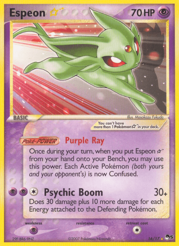 Espeon ★ — POP Series 5 Pokémon TCG card by Masakazu Fukuda