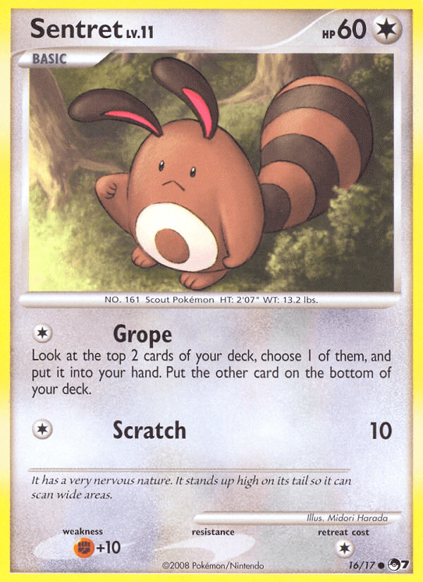 Sentret — POP Series 7 Pokémon TCG card by Midori Harada