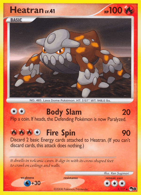 Heatran — POP Series 8 Pokémon TCG card by Ken Sugimori