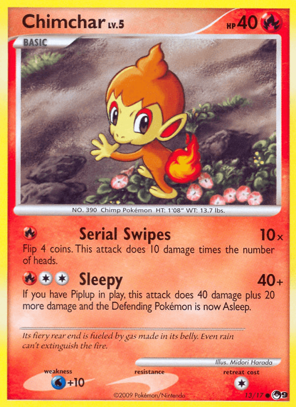 Chimchar — POP Series 9 Pokémon TCG card by Midori Harada