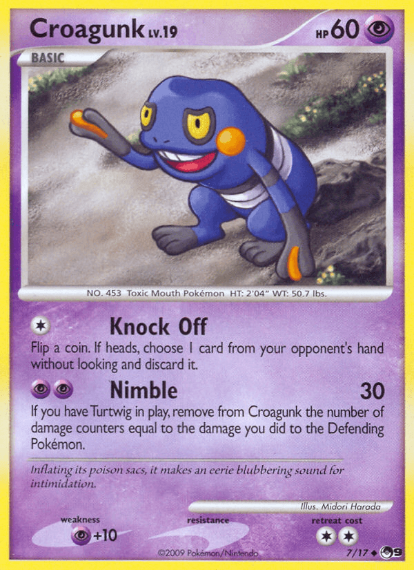 Croagunk — POP Series 9 Pokémon TCG card by Midori Harada