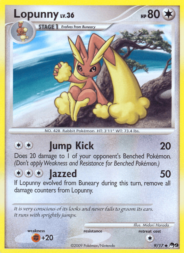Lopunny — POP Series 9 Pokémon TCG card by Midori Harada