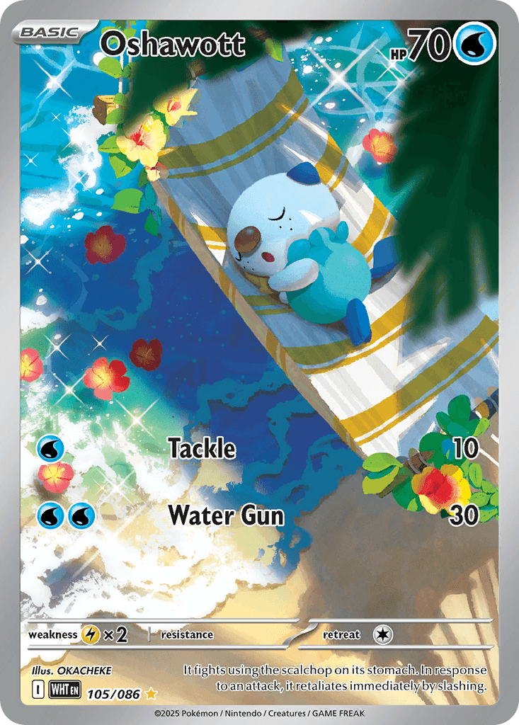 Oshawott - 105/086 — Pokémon TCG card