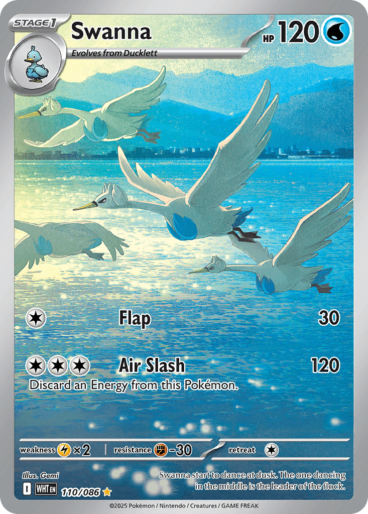 Swanna - 110/086 — SV: White Flare Pokémon TCG card by Gemi