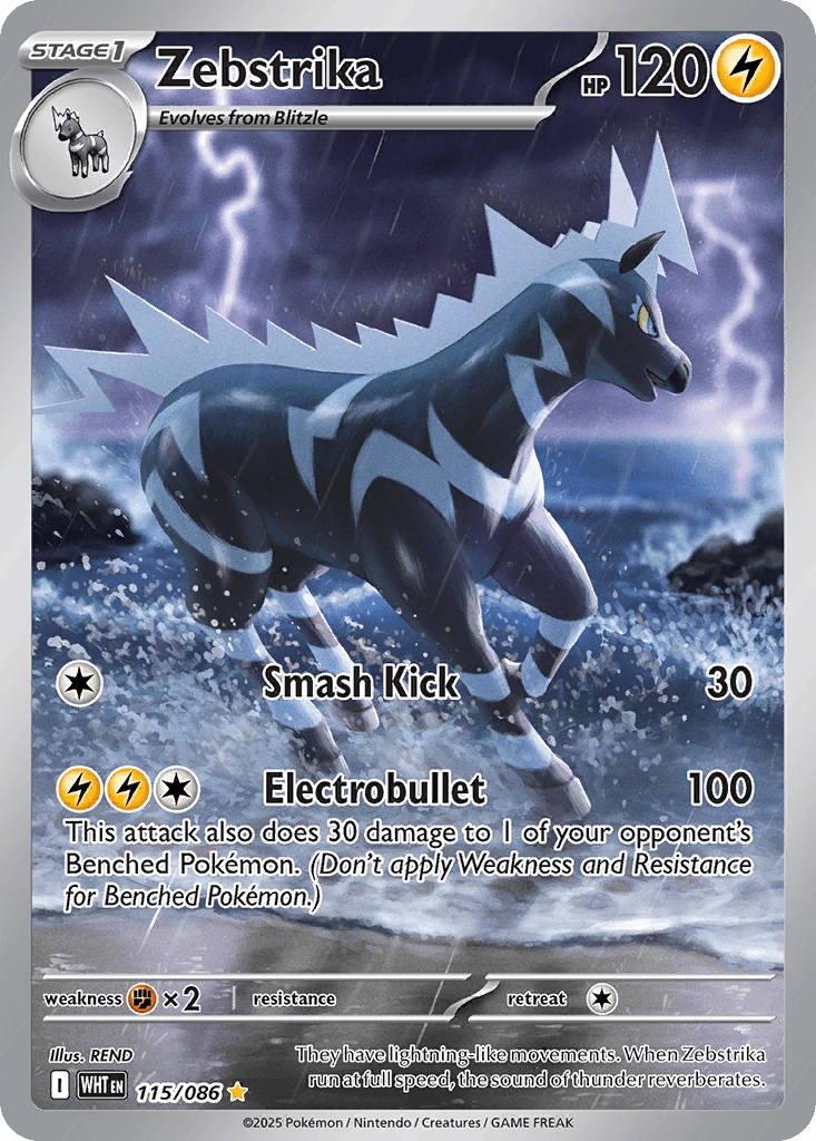 Zebstrika - 115/086 — SV: White Flare Pokémon TCG card by REND