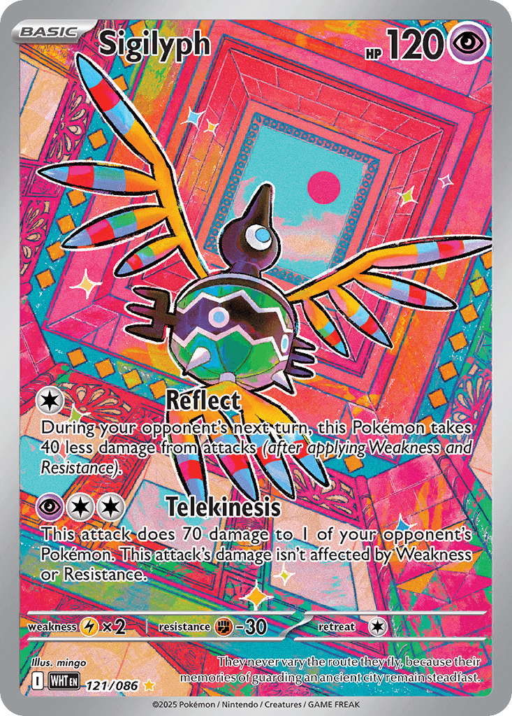 Sigilyph - 121/086 — SV: White Flare Pokémon TCG card by mingo