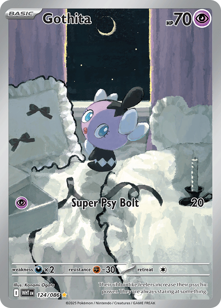 Gothita - 124/086 — SV: White Flare Pokémon TCG card by Kanami Ogata