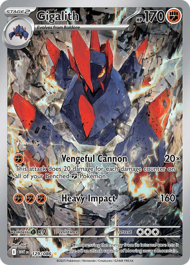 Gigalith - 129/086 — SV: White Flare Pokémon TCG card by toi8