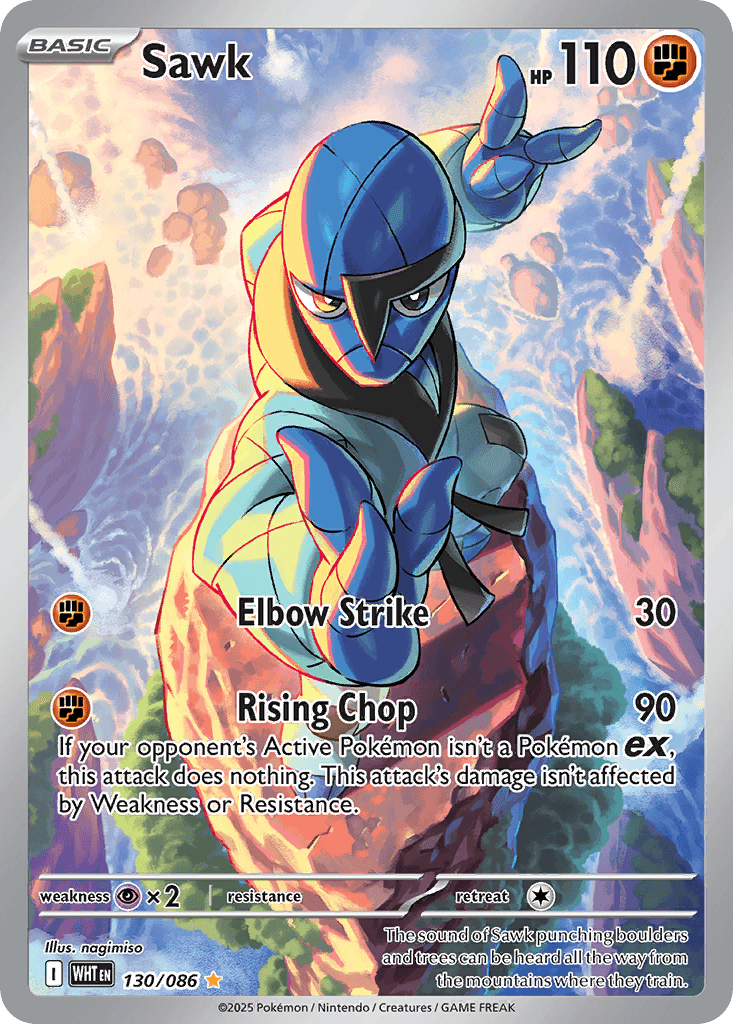Sawk - 130/086 — SV: White Flare Pokémon TCG card by nagimiso