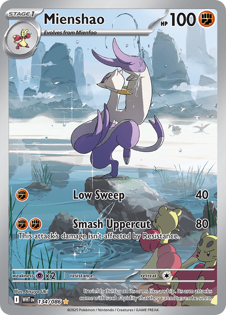 Mienshao - 134/086 — SV: White Flare Pokémon TCG card by Atsuya Uki