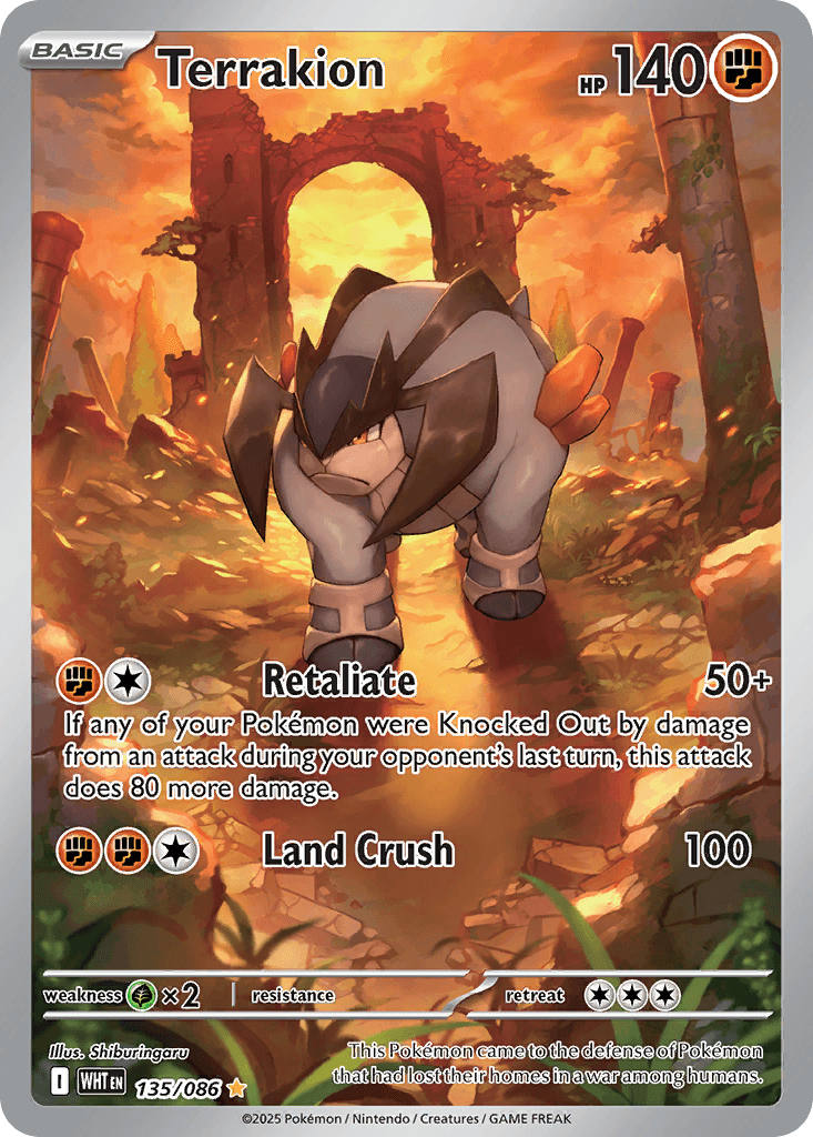 Terrakion - 135/086 — SV: White Flare Pokémon TCG card by Shiburingaru