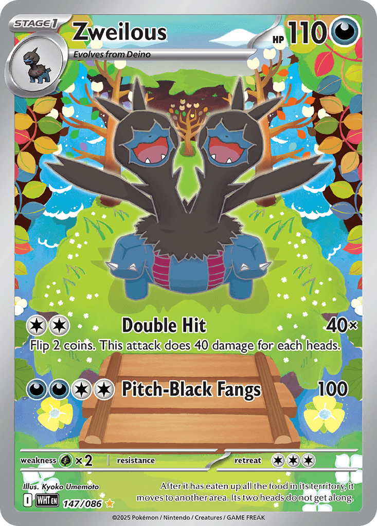 Zweilous - 147/086 — SV: White Flare Pokémon TCG card by Kyoko Umemoto